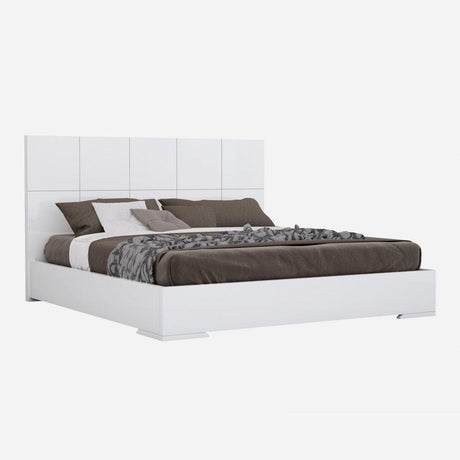 Whiteline Anna King Bed, White BK1207-WHT - Bedroom Depot USA