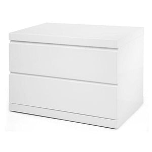 Whiteline Anna Large Nightstand, White NS1207L-WHT - Bedroom Depot USA