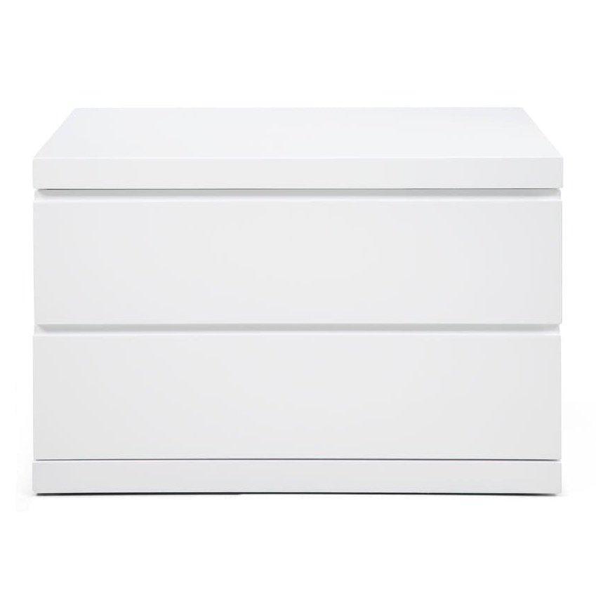 Whiteline Anna Large Nightstand, White NS1207L-WHT - Bedroom Depot USA