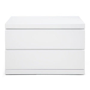 Whiteline Anna Large Nightstand, White NS1207L-WHT - Bedroom Depot USA