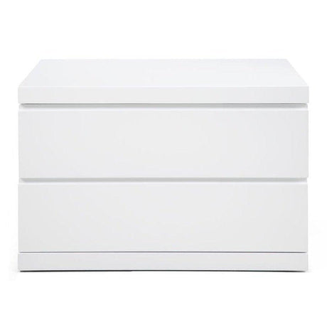 Whiteline Anna Large Nightstand, White NS1207L-WHT - Bedroom Depot USA