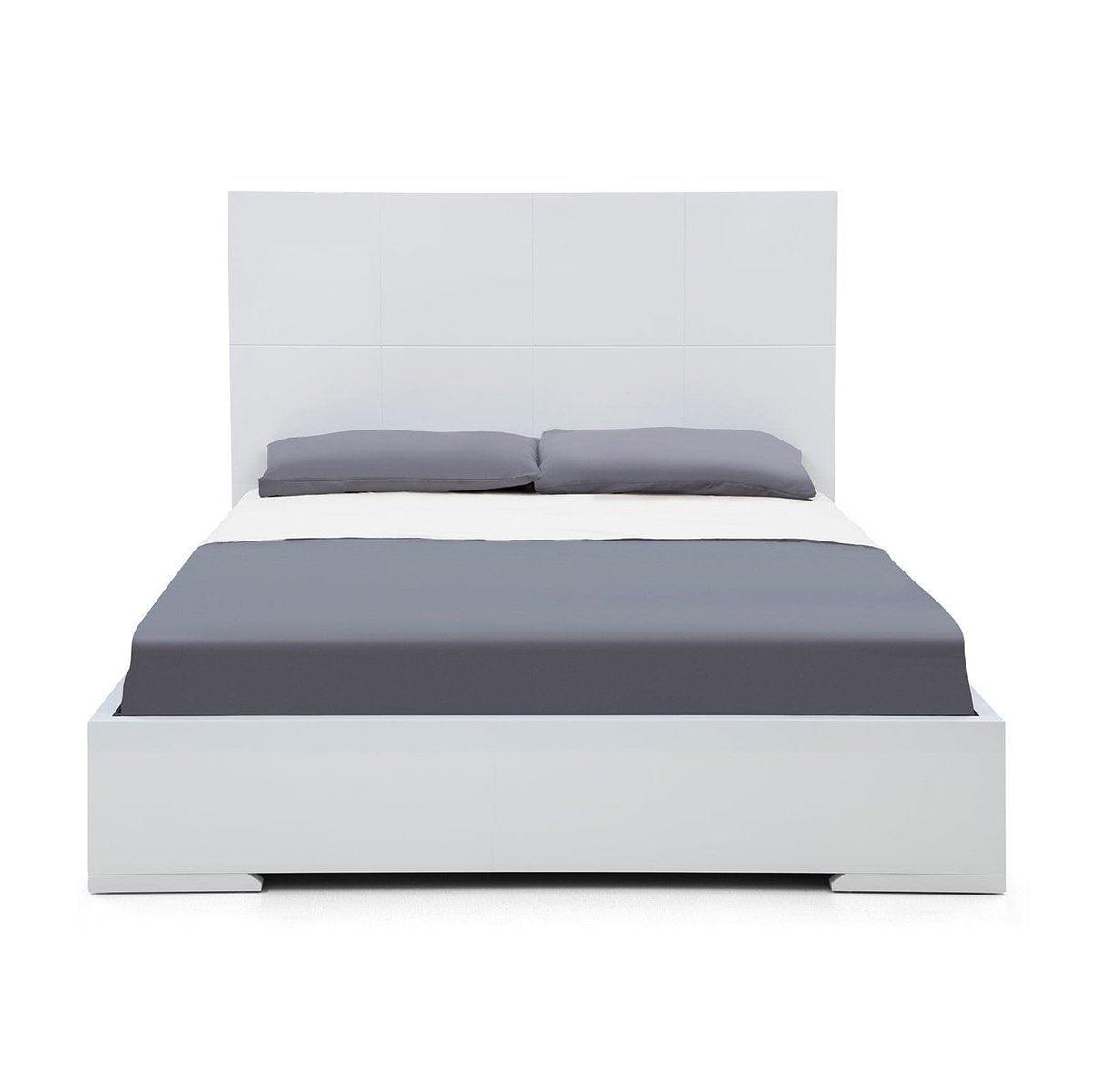 Whiteline Anna Queen Bed, White BQ1207-WHT - Bedroom Depot USA