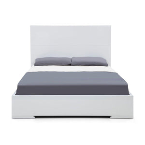 Whiteline Anna Queen Bed, White BQ1207-WHT - Bedroom Depot USA