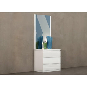 Whiteline Anna Single Dresser, White DR1207S-WHT - Bedroom Depot USA