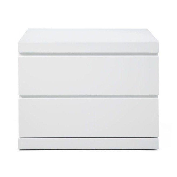 Whiteline Anna Small Nightstand, White NS1207S-WHT - Bedroom Depot USA