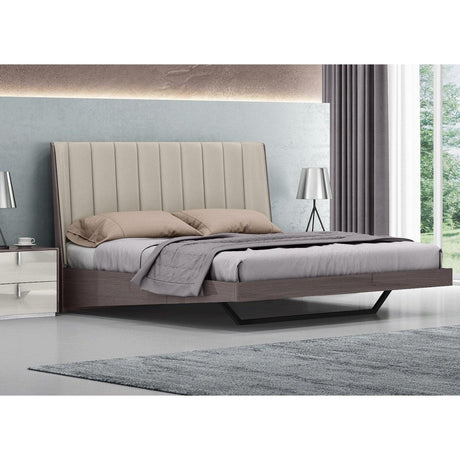 Whiteline Berlin Bed King BK1754-GRY/LGRY - Bedroom Depot USA