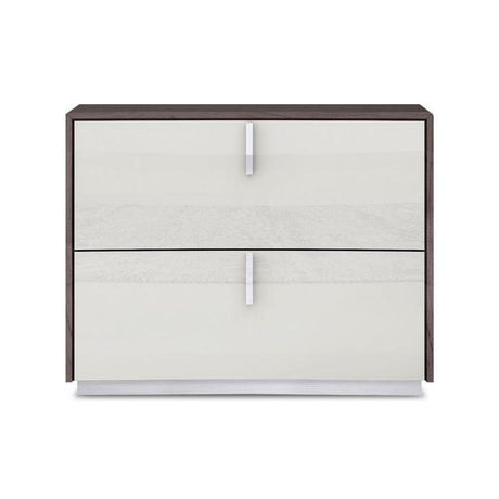 Whiteline Berlin Nightstand NS1754-GRY/LGRY - Bedroom Depot USA