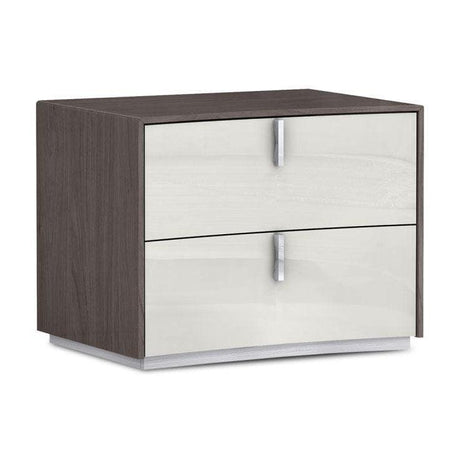 Whiteline Berlin Nightstand NS1754-GRY/LGRY - Bedroom Depot USA