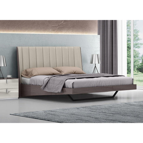 Whiteline Berlin Bed Queen BQ1754-GRY/LGRY - Bedroom Depot USA