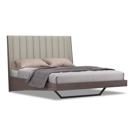 Whiteline Berlin Bed Queen BQ1754-GRY/LGRY - Bedroom Depot USA