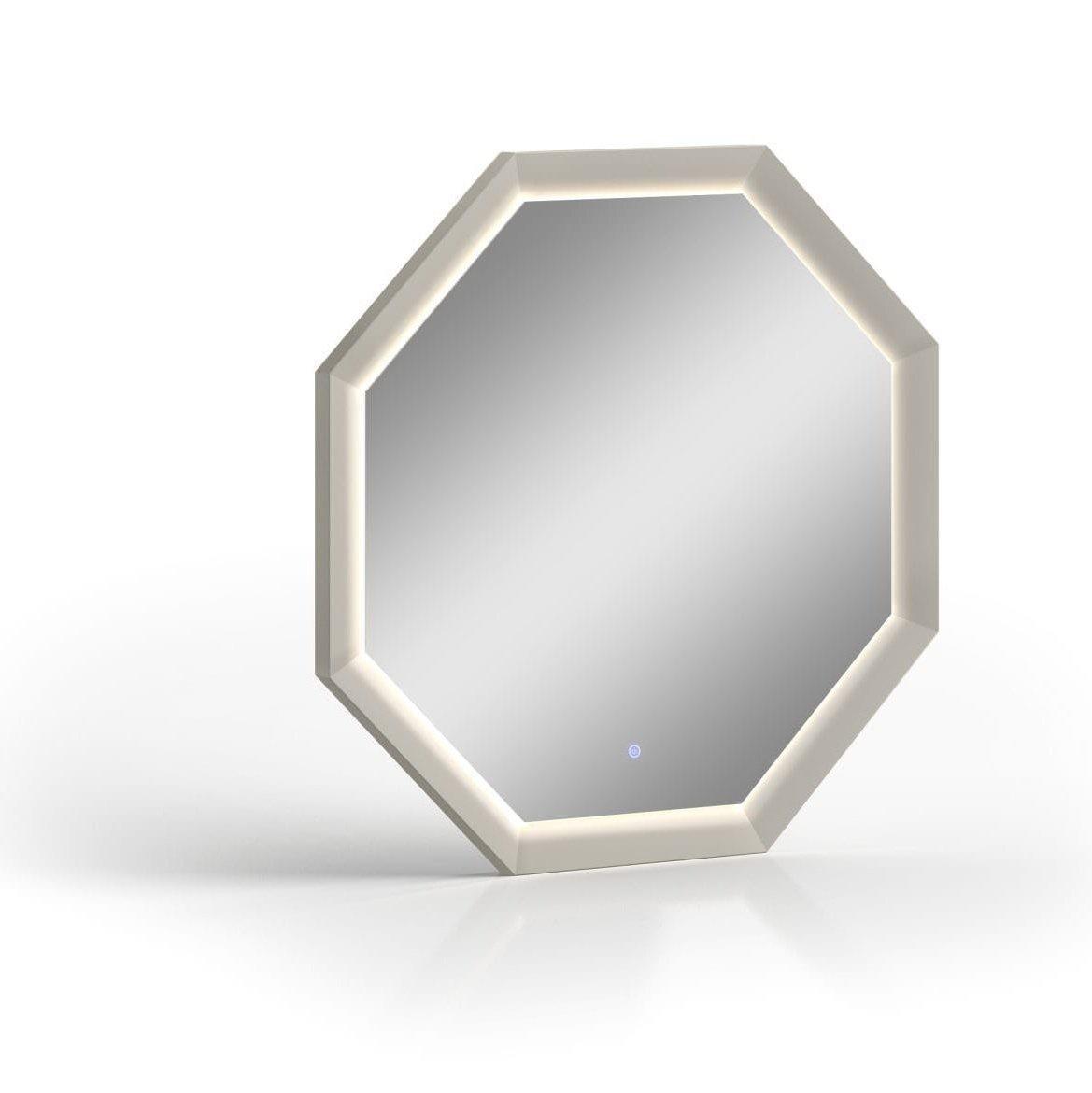 Whiteline Chloe Hexagonal Mirror MR1888-GRY - Bedroom Depot USA