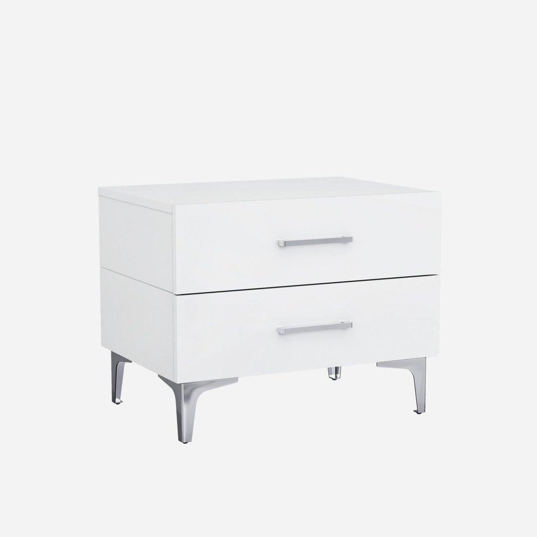 Whiteline Diva Nightstand NS1345-WHT - Bedroom Depot USA