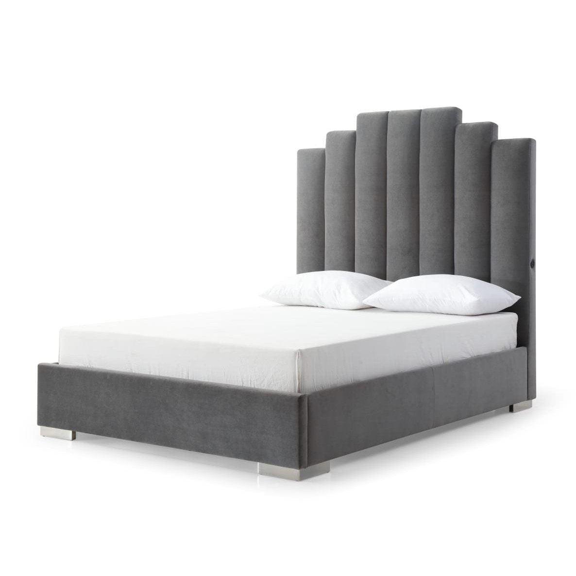 Whiteline Jordan Queen Bed - Bedroom Depot USA