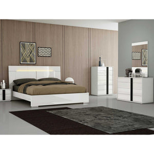 Whiteline Kimberly King Bed BK1617-WHT - Bedroom Depot USA