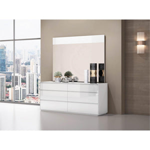 Whiteline Malibu Double Dresser DR1367-WHT - Bedroom Depot USA