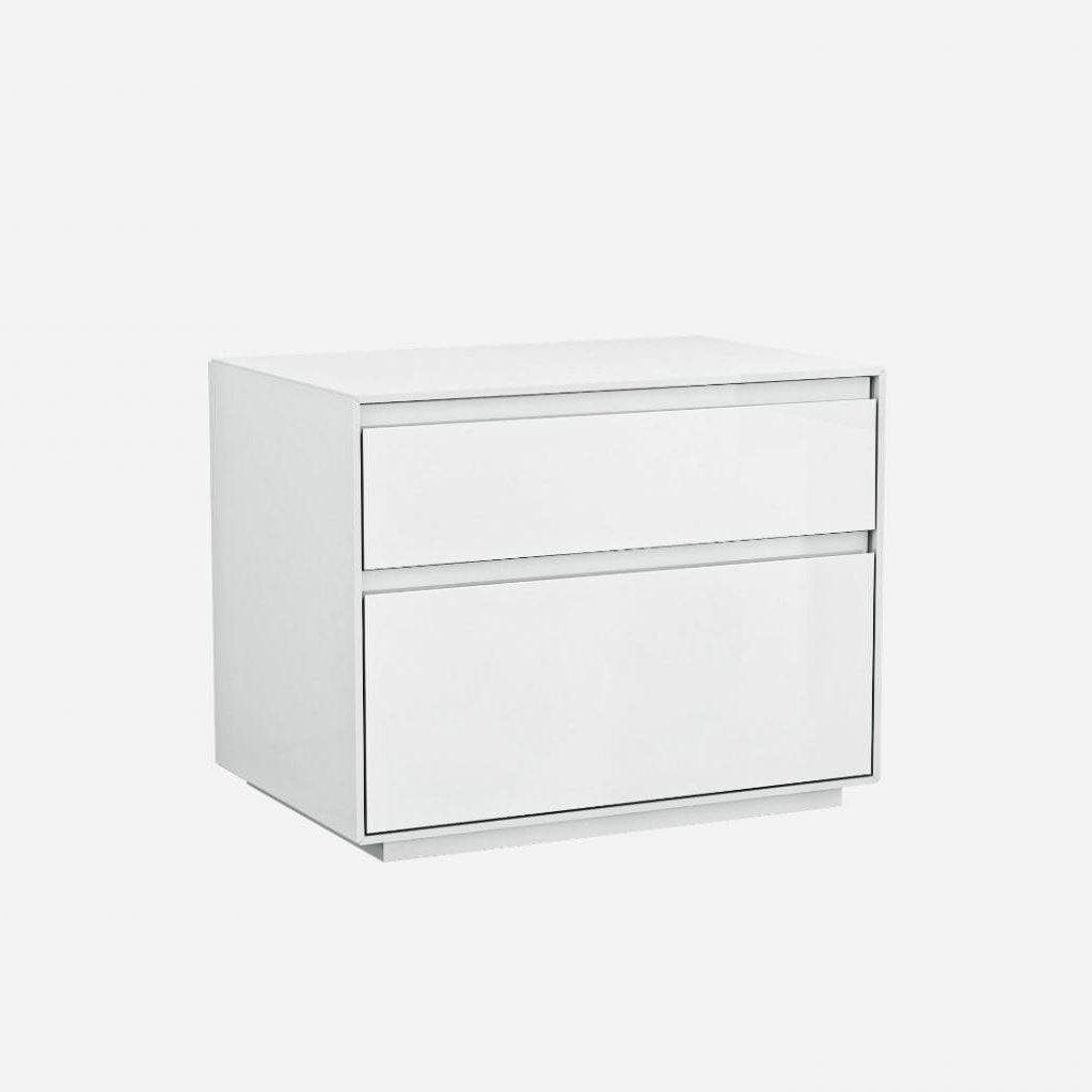 Whiteline Malibu Nightstand NS1367-WHT - Bedroom Depot USA