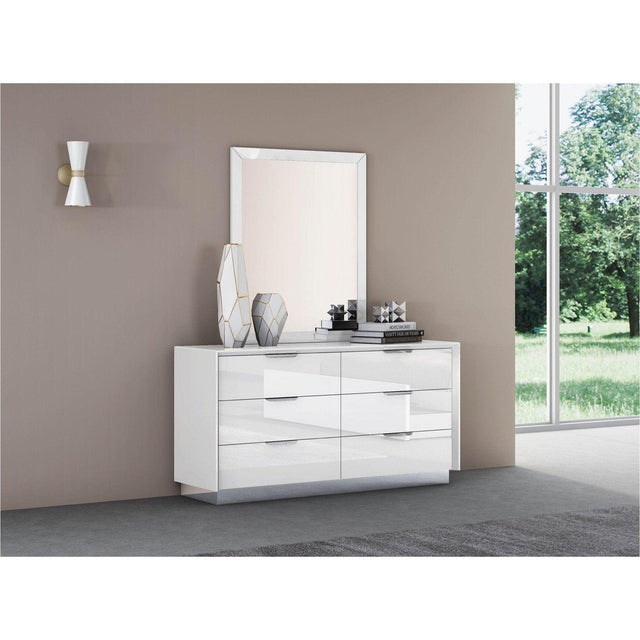 Whiteline Navi Double Dresser - Bedroom Depot USA