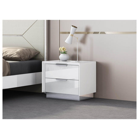 Whiteline Navi Nightstand - Bedroom Depot USA