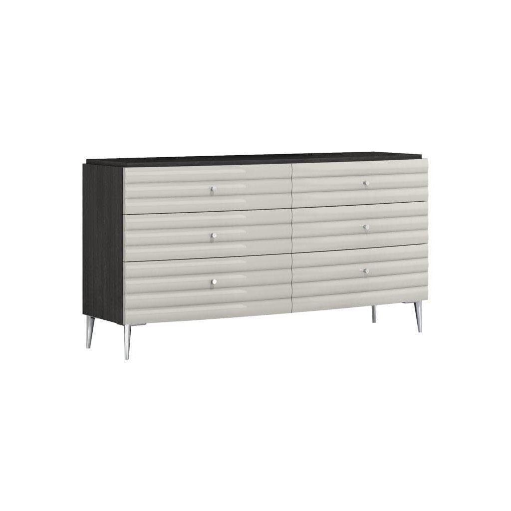 Whiteline Pino Dresser DR1752-DGRY/LGRY - Bedroom Depot USA