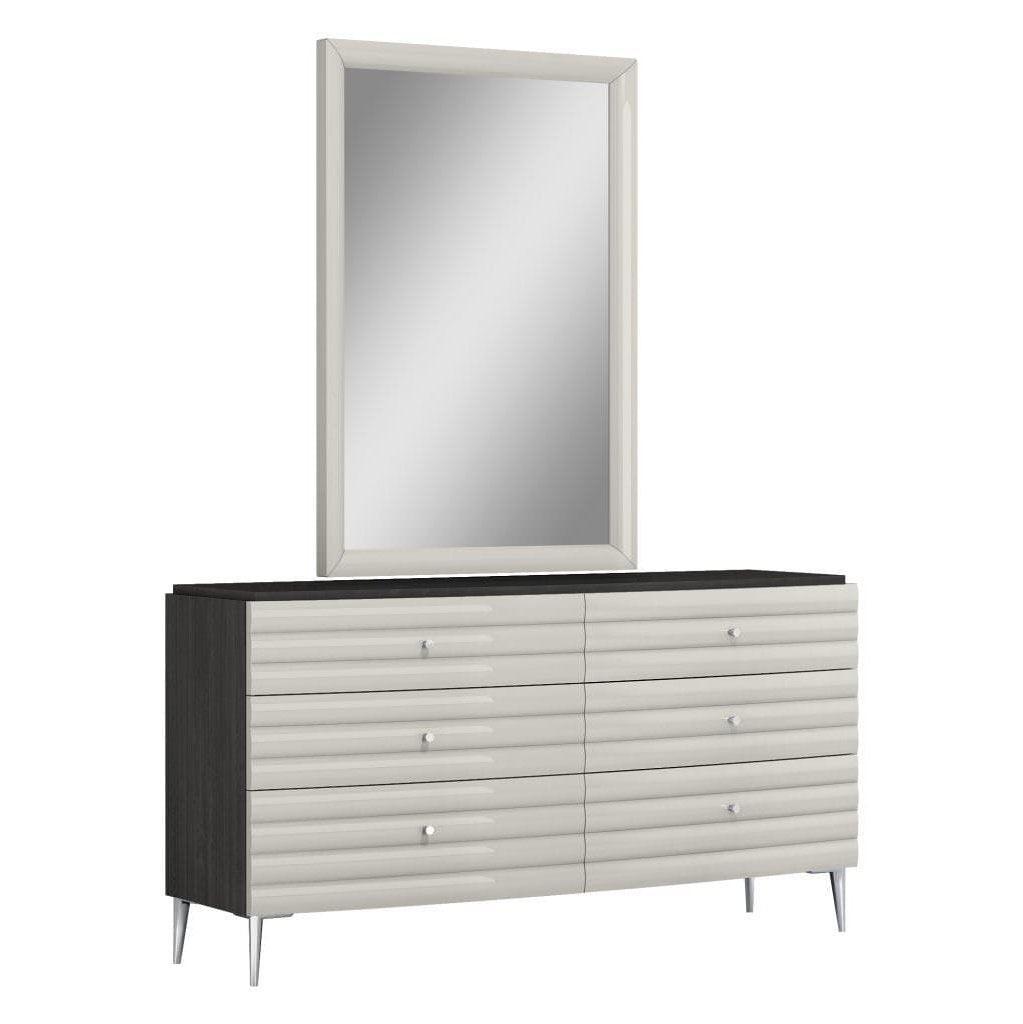 Whiteline Pino Dresser DR1752-DGRY/LGRY - Bedroom Depot USA