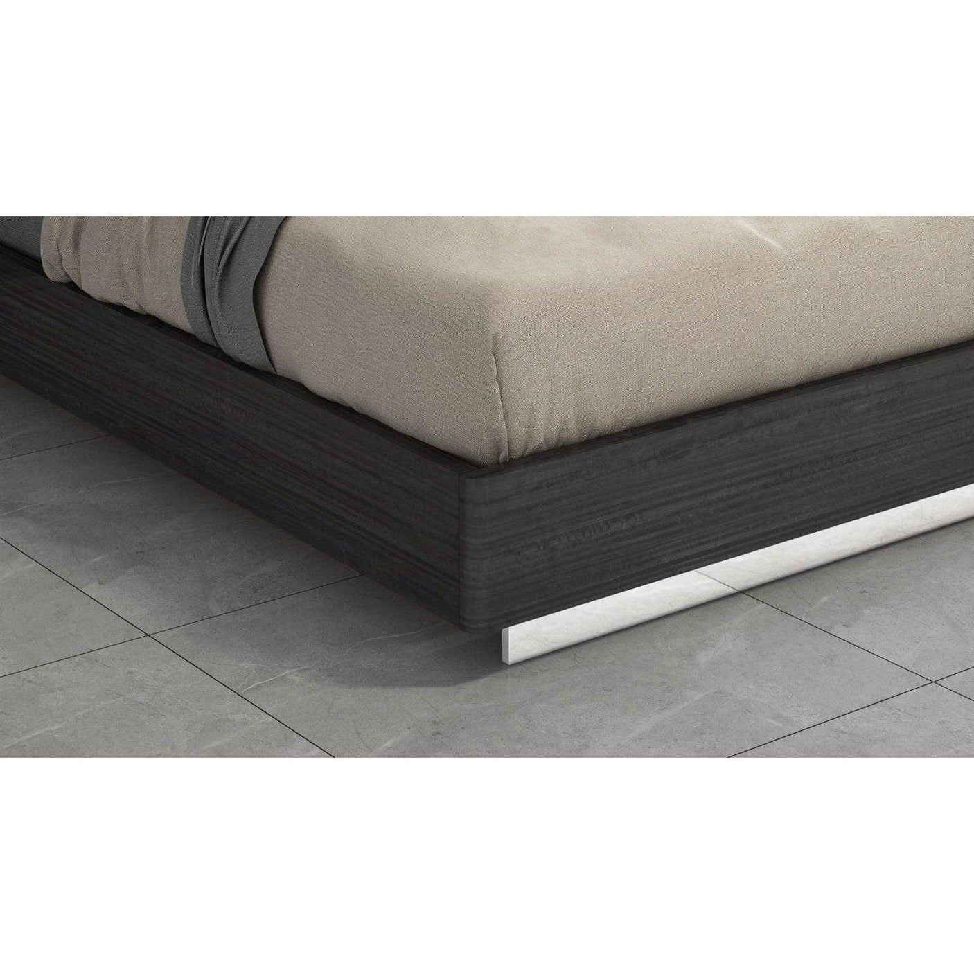 Whiteline Pino Bed King BK1752-DGRY/LGRY - Bedroom Depot USA