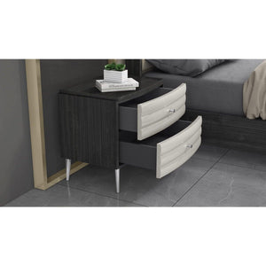 Whiteline Nightstand NS1752-DGRY/LGRY - Bedroom Depot USA