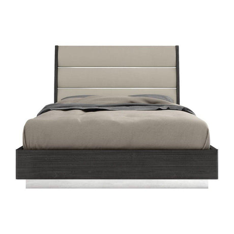 Whiteline Pino Bed Queen BQ1752-DGRY/LGRY - Bedroom Depot USA