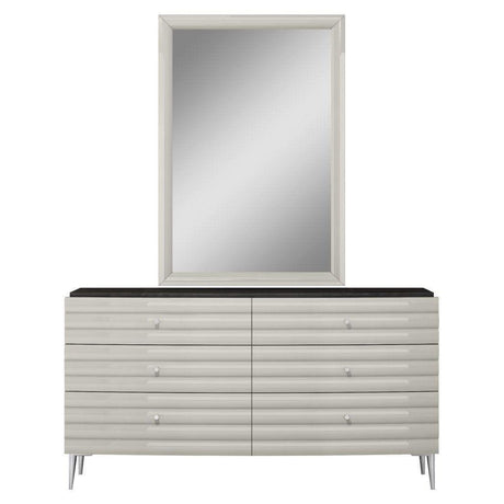 Whiteline Rectangular Mirror MR1752-LGRY - Bedroom Depot USA