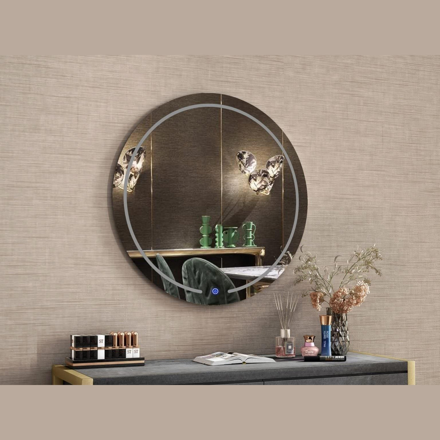 Whiteline Valerie Mirror MR1721R-LED - Bedroom Depot USA