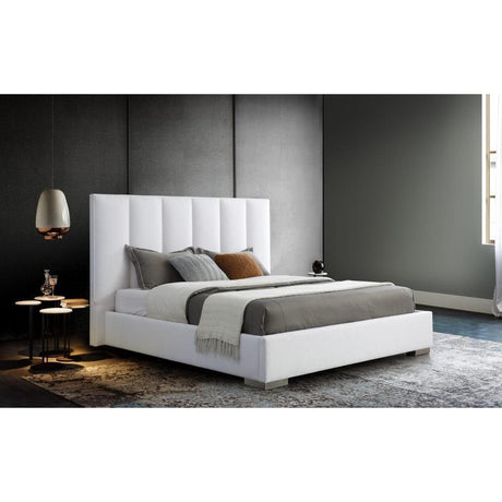 Whiteline Velvet King Bed - Bedroom Depot USA