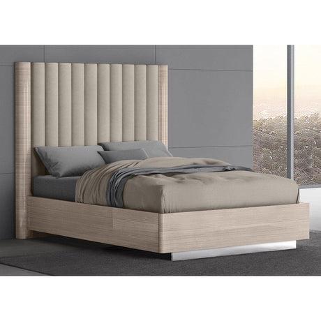 Whiteline Waves Bed Full BF1753-BEI/BEI - Bedroom Depot USA