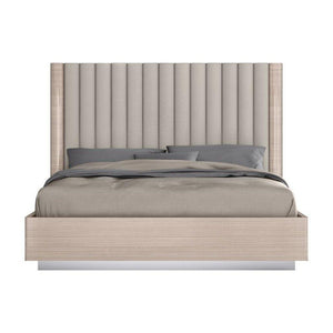 Whiteline Waves Bed King BK1753-BEI/BEI - Bedroom Depot USA