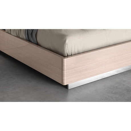 Whiteline Waves Bed King BK1753-BEI/BEI - Bedroom Depot USA