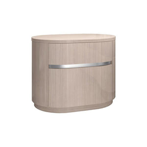 Whiteline Waves Nightstand NS1753-BEI - Bedroom Depot USA