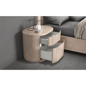 Whiteline Waves Nightstand NS1753-BEI - Bedroom Depot USA